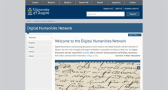 Desktop Screenshot of digital-humanities.arts.gla.ac.uk