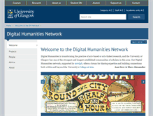Tablet Screenshot of digital-humanities.arts.gla.ac.uk